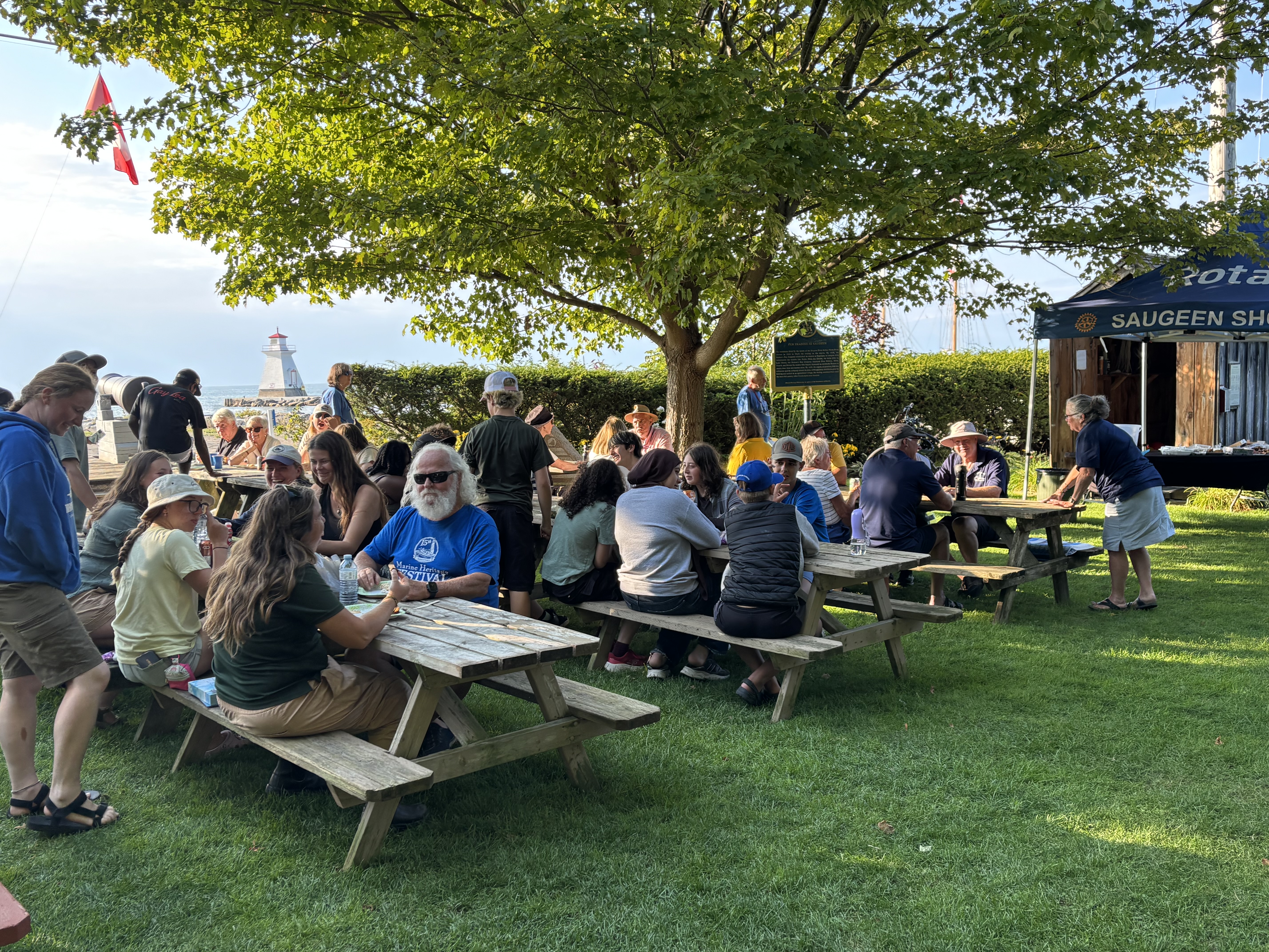 People gathered at a local community event